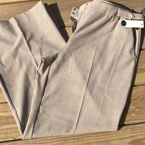 Liz Claiborne plaid wide Leg dress pants NWT